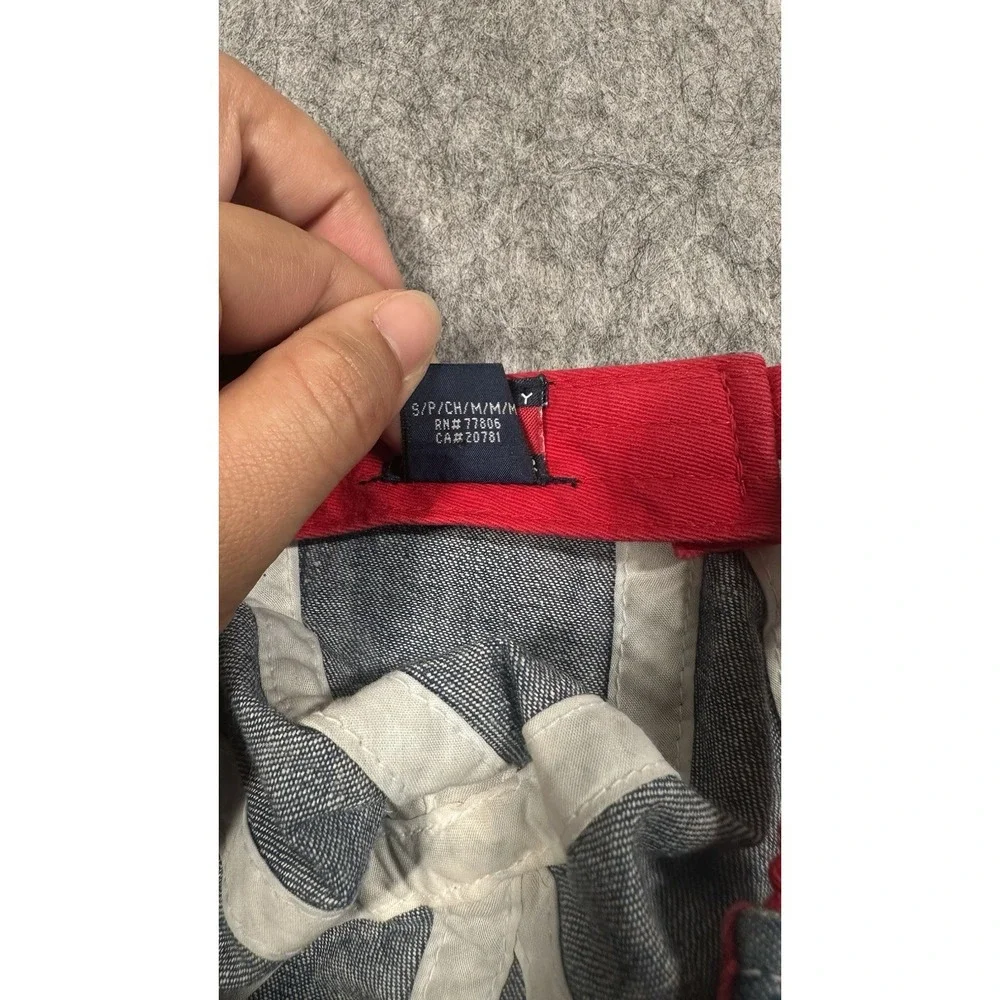 TOMMY HILFIGER Blue/Red Denim Cap For Infant/Toddler  Adjustable Hat